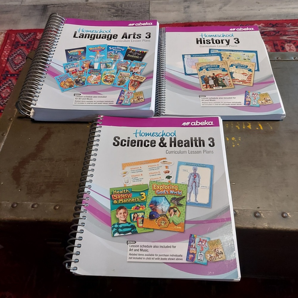 Abeka Homeschool Grade 3 Lesson Plans Language Arts History Science Health Set